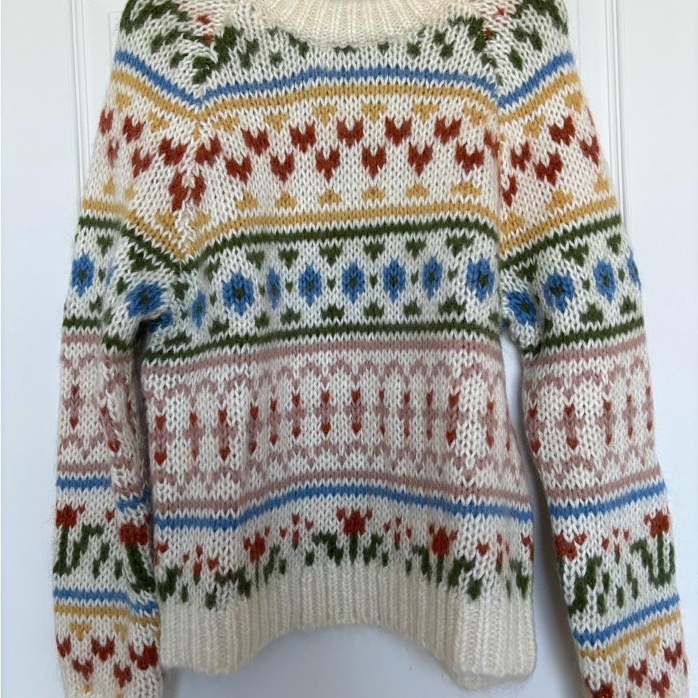Samsoe Simone crewneck big knit Patterned Women's Sweater - Picture 13 of 13